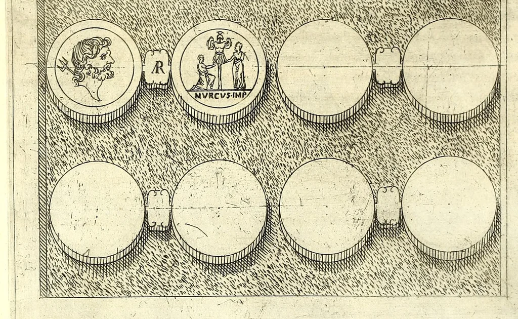 An illustration from Familiae romanae qvae reperivntvr in antiqvis nvmismatibvs ab vrbe condita ad tempora divi Avgusti : ex bibliotheca Fvlvi Vrsini : adivnctis familiis xxx ex libro Antoni Avgvstini ep. illerdensis, 1577, leaf 260