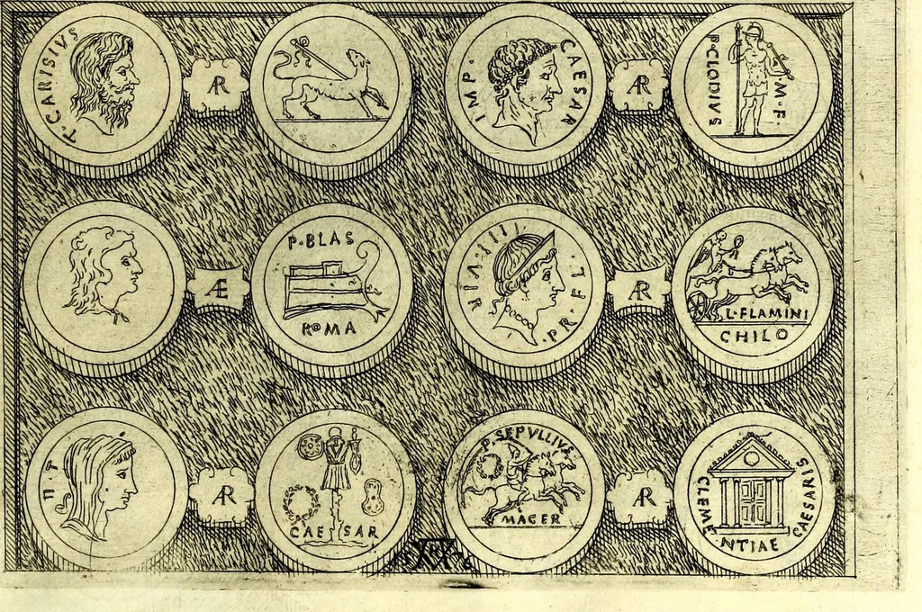 An illustration from Familiae romanae qvae reperivntvr in antiqvis nvmismatibvs ab vrbe condita ad tempora divi Avgusti : ex bibliotheca Fvlvi Vrsini : adivnctis familiis xxx ex libro Antoni Avgvstini ep. illerdensis, 1577, leaf 305