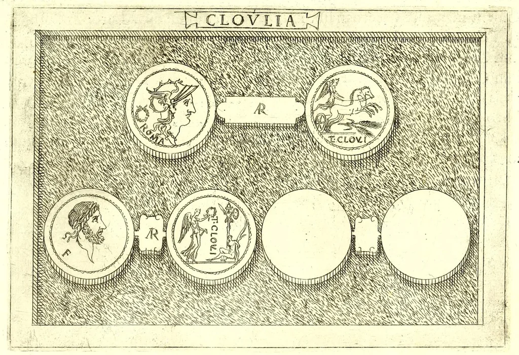 An illustration from Familiae romanae qvae reperivntvr in antiqvis nvmismatibvs ab vrbe condita ad tempora divi Avgusti : ex bibliotheca Fvlvi Vrsini : adivnctis familiis xxx ex libro Antoni Avgvstini ep. illerdensis, 1577, leaf 75