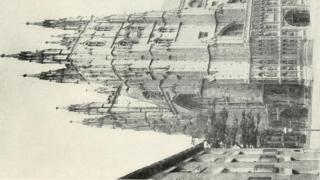 An illustration from Famous cathedrals as seen and described by great writers, 1909, leaf 372