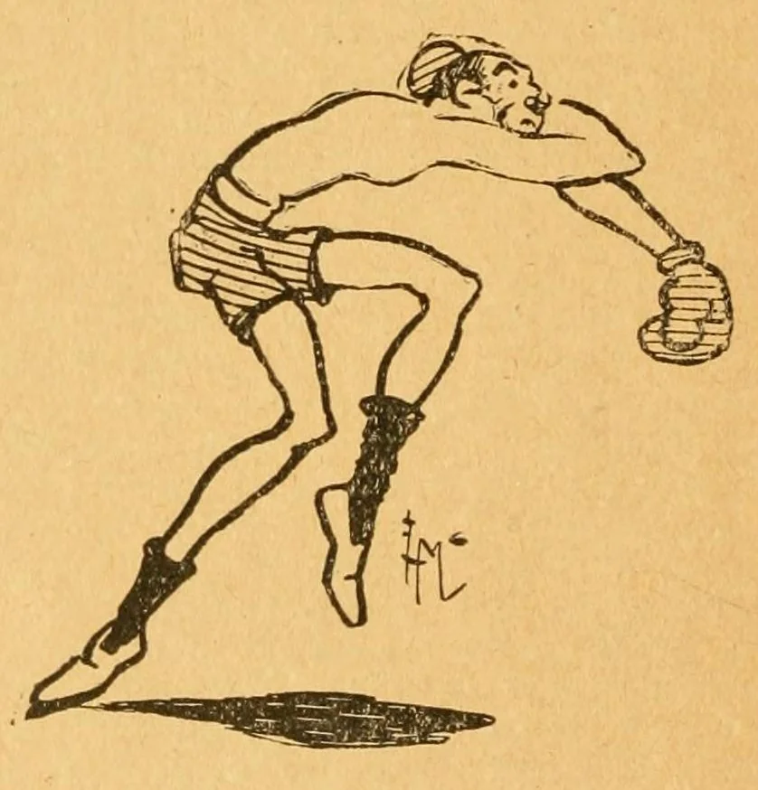 An illustration from Famous fights at the stadium, 1914, leaf 76
