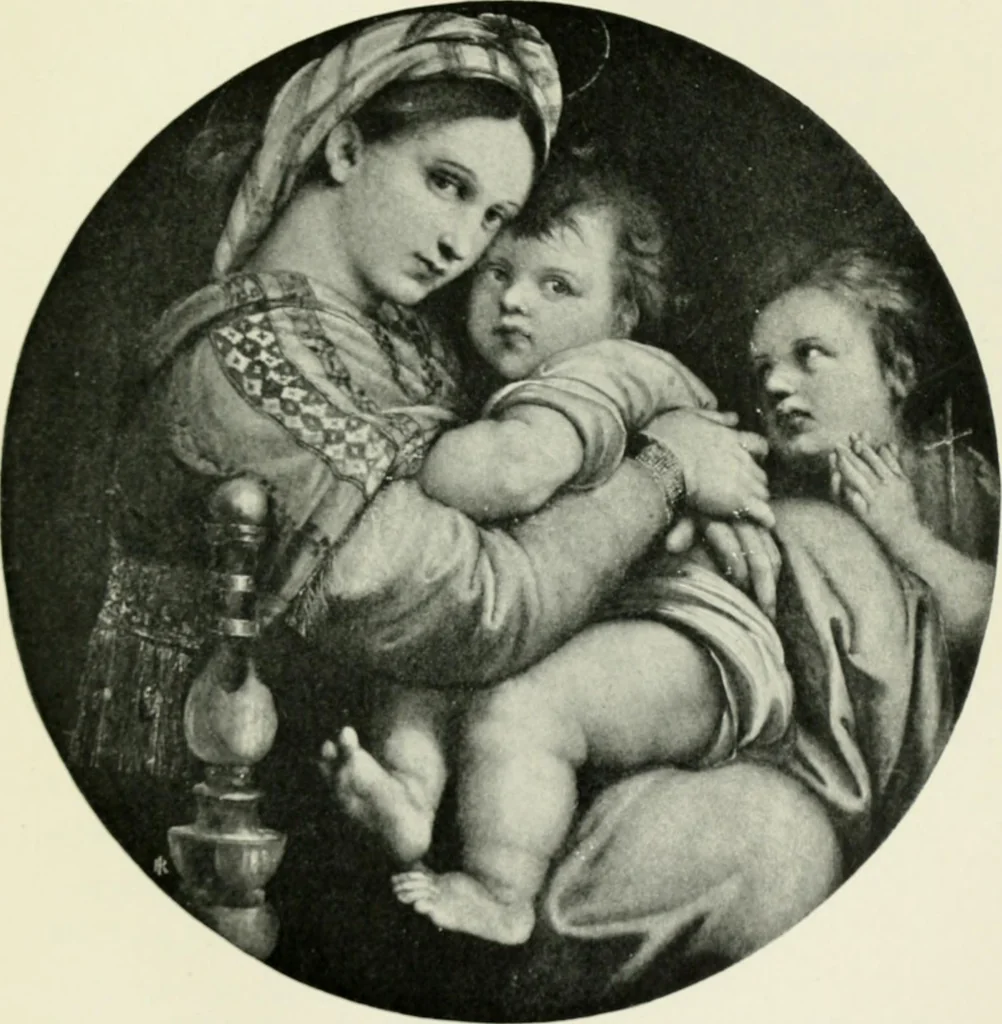 An illustration from Famous paintings as seen and described by famous writers / edited and translated by Esther Singleton, 1909, leaf 144
