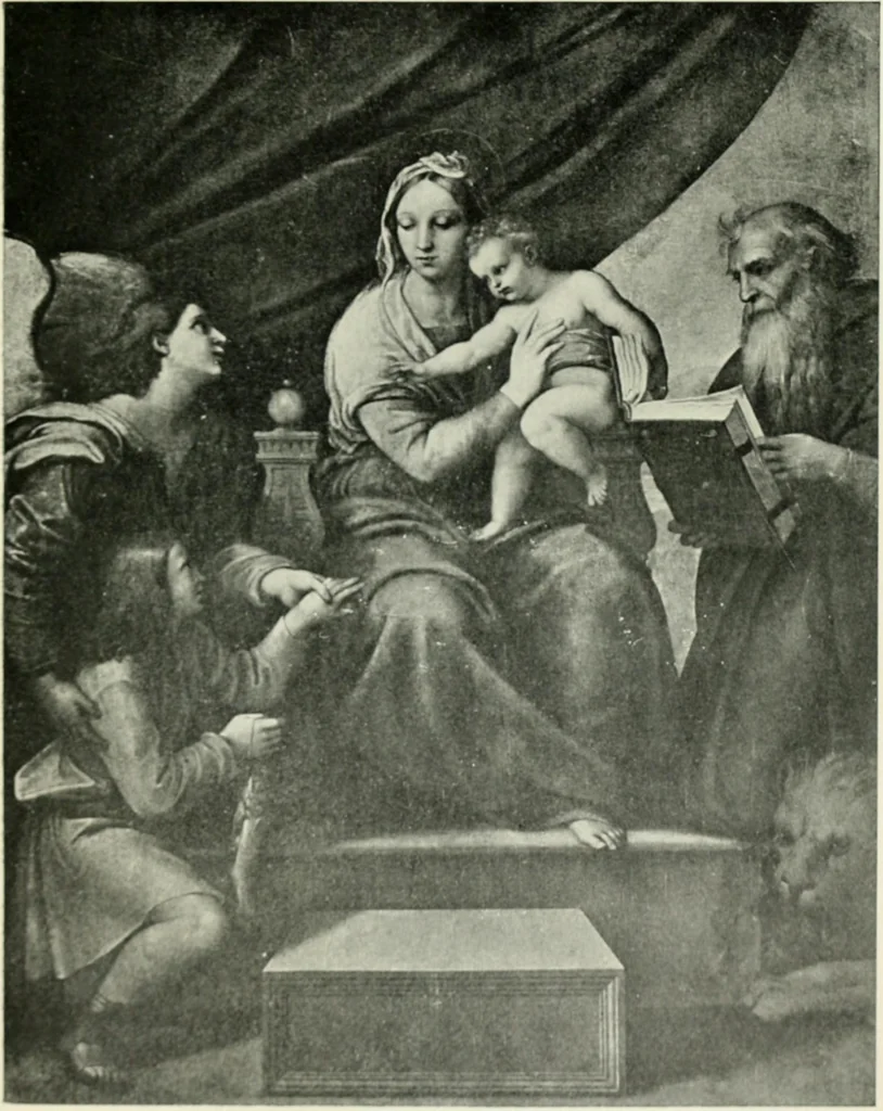 An illustration from Famous paintings as seen and described by famous writers / edited and translated by Esther Singleton, 1909, leaf 186