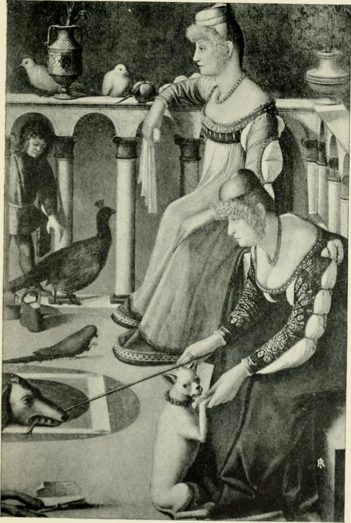 An illustration from Famous paintings as seen and described by famous writers / edited and translated by Esther Singleton, 1909, leaf 28