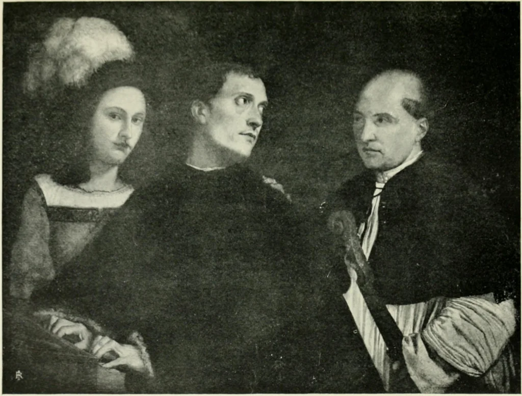 An illustration from Famous paintings as seen and described by famous writers / edited and translated by Esther Singleton, 1909, leaf 42