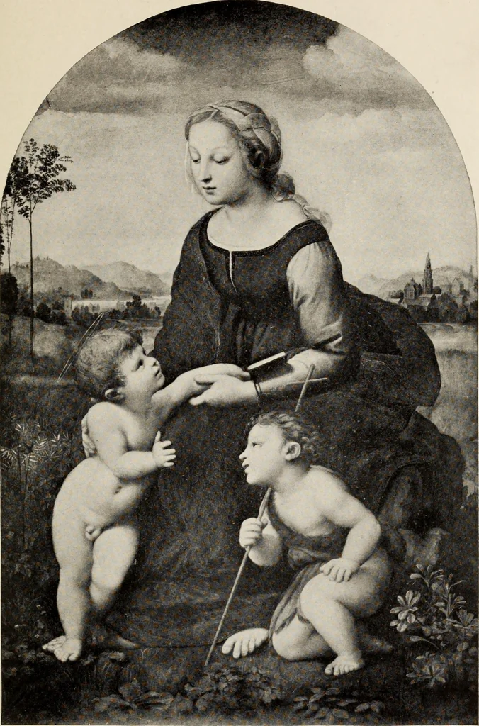 An illustration from Famous paintings as seen and described by famous writers, 1907, leaf 100