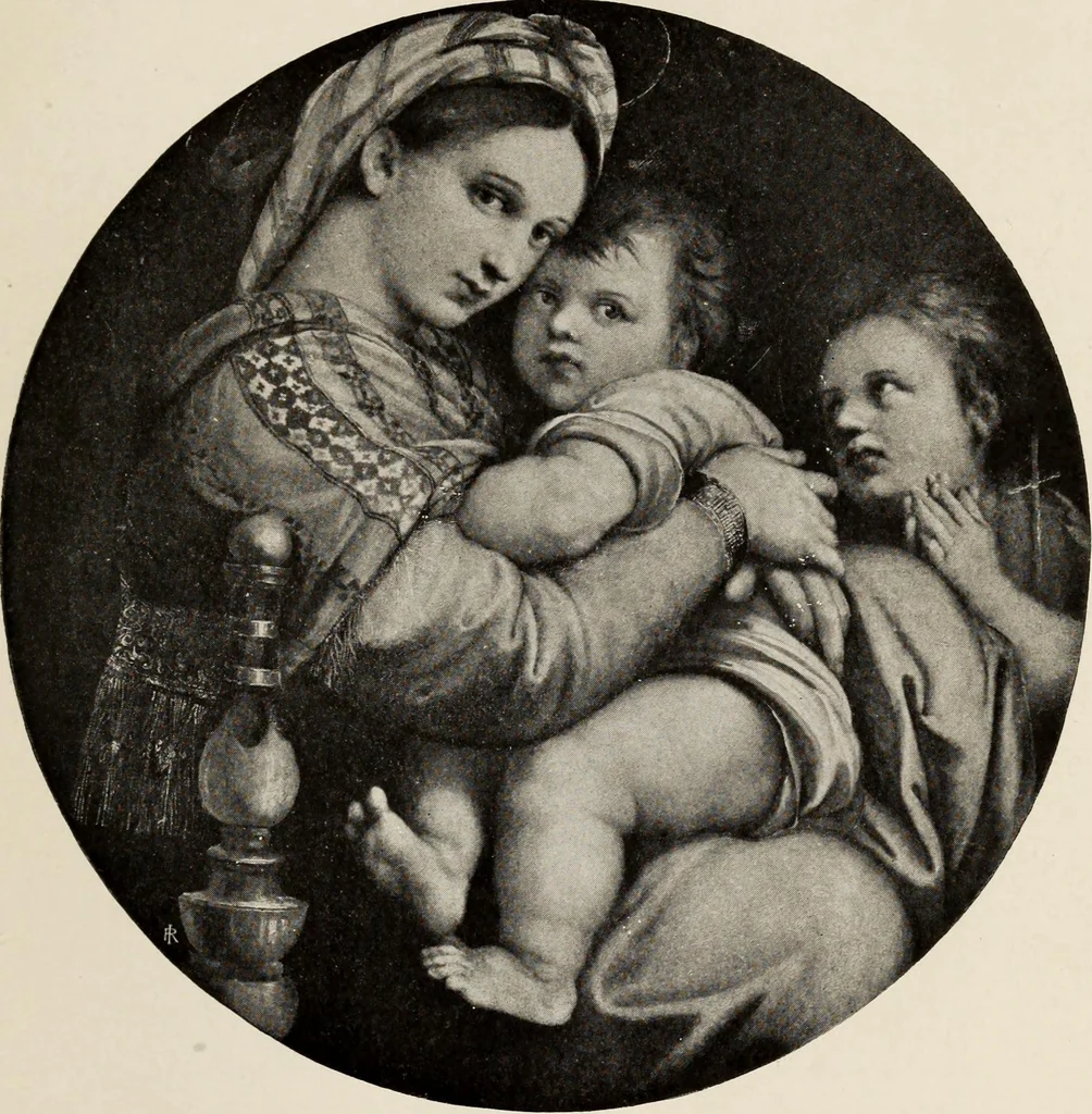 An illustration from Famous paintings as seen and described by famous writers, 1907, leaf 142
