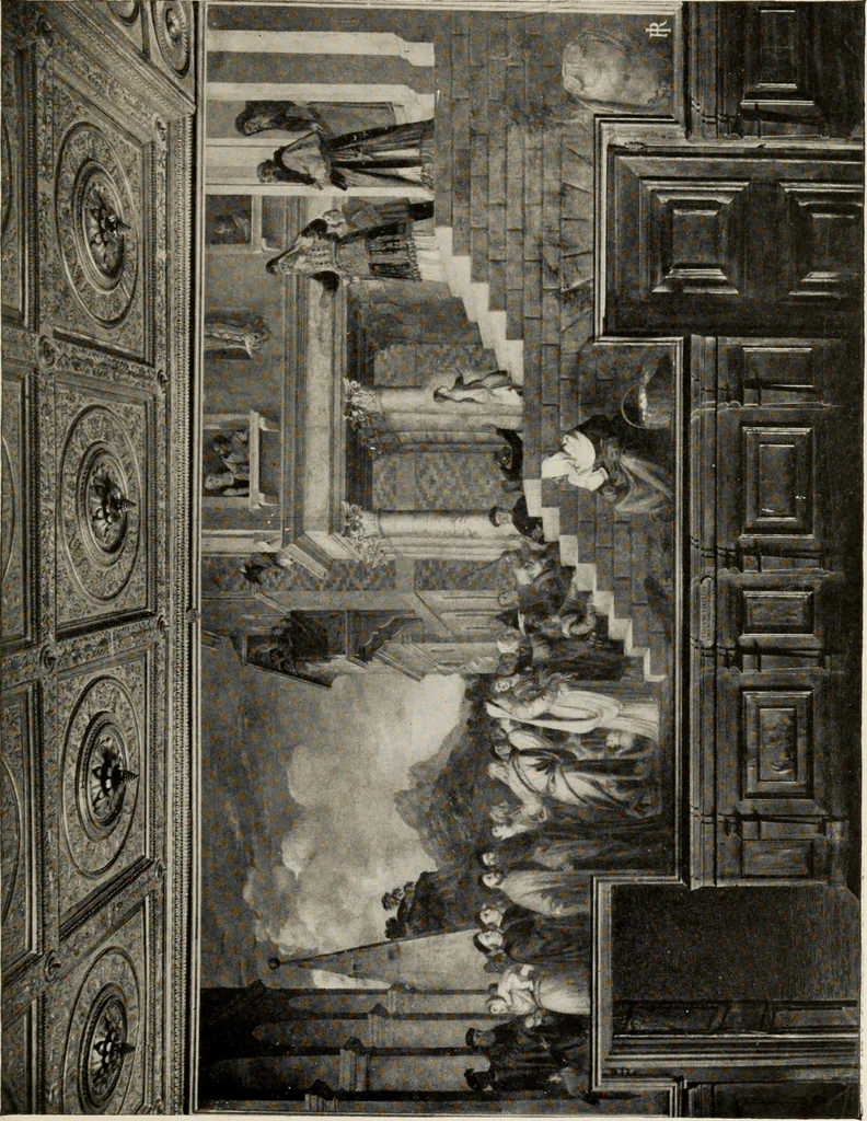 An illustration from Famous paintings as seen and described by famous writers, 1907, leaf 162