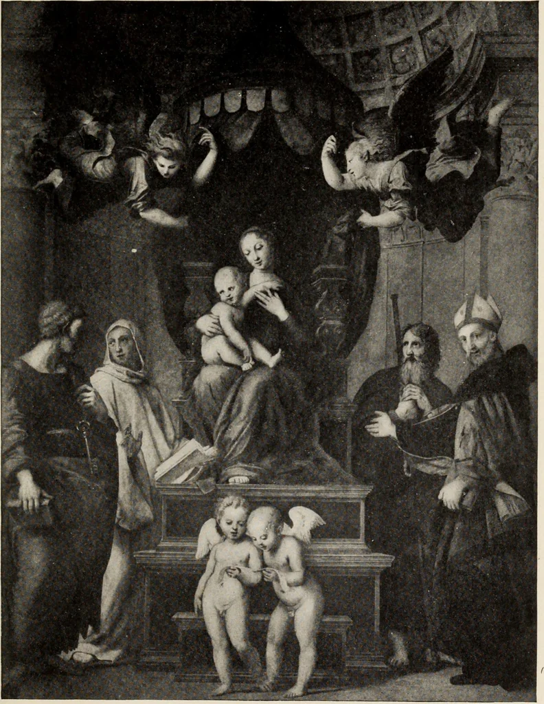 An illustration from Famous paintings as seen and described by famous writers, 1907, leaf 438