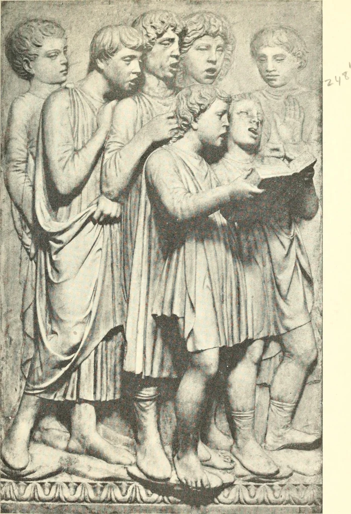 An illustration from Famous sculpture as seen and described by great writers, 1910, leaf 330