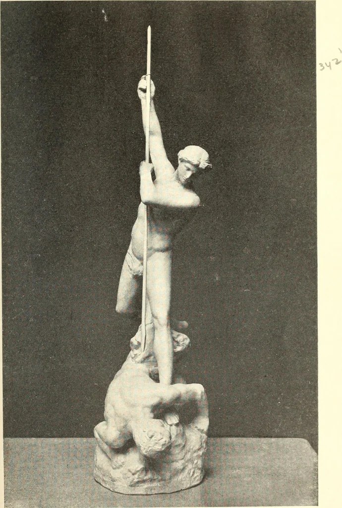 An illustration from Famous sculpture as seen and described by great writers, 1910, leaf 448