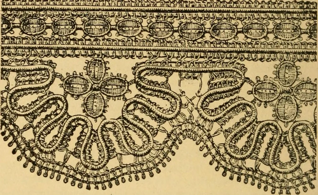 An illustration from Fancy braid and crochet book, 1885, leaf 14