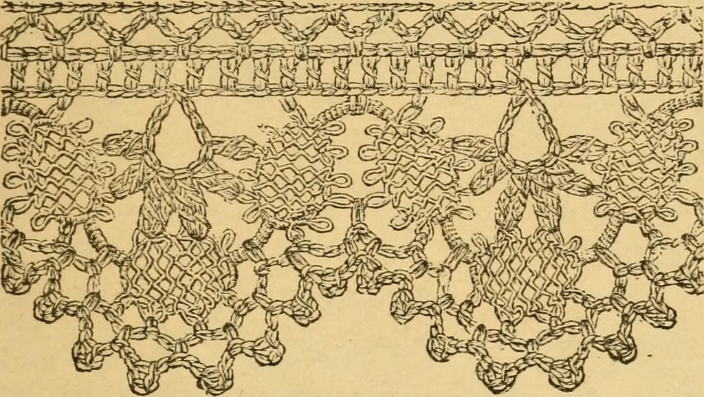 An illustration from Fancy braid and crochet book, 1885, leaf 5