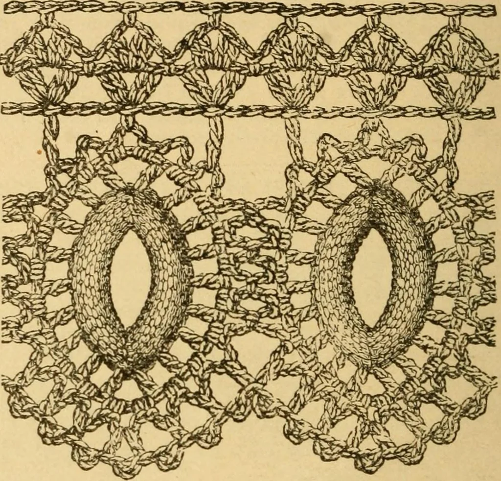 An illustration from Fancy braid and crochet book, 1885, leaf 8