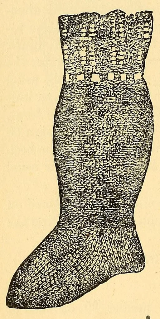 An illustration from Fancy work recreations : a complete guide to knitting, crochet, and home adornment, 1885, leaf 124