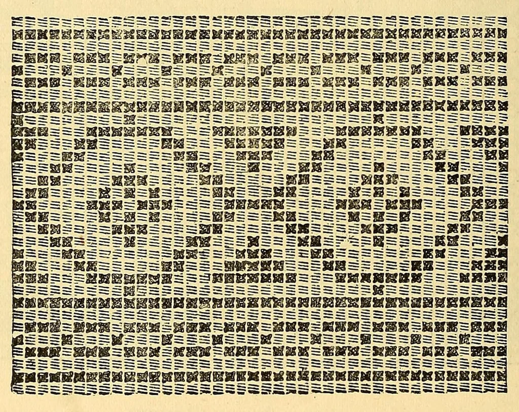 An illustration from Fancy work recreations : a complete guide to knitting, crochet, and home adornment, 1885, leaf 388