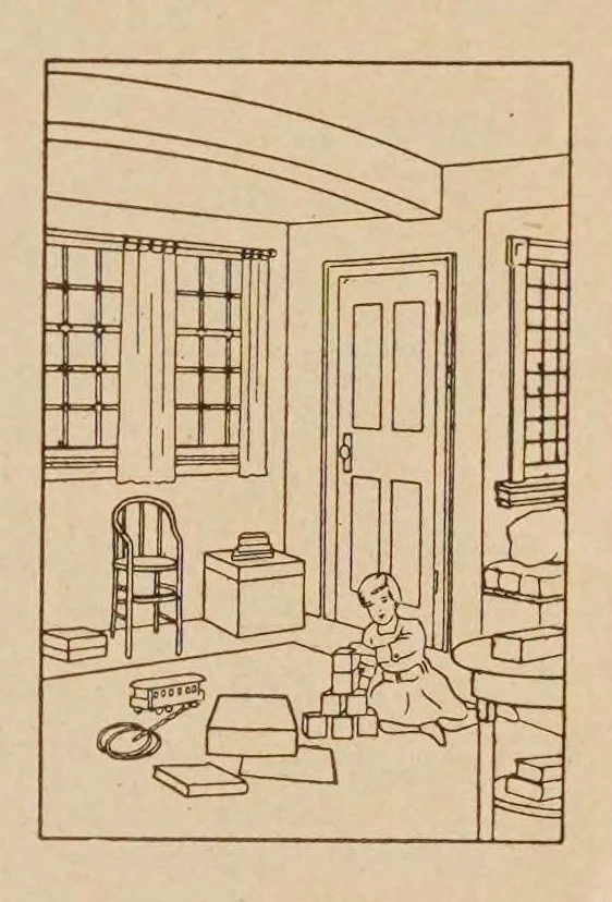 An illustration from Farmers paint book, 1917, leaf 35