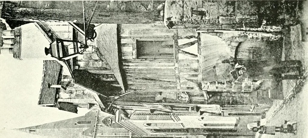 An illustration from Farm houses, manor houses, minor chateaux and small churches : from the eleventh to the sixteenth centuries, in Normandy, Brittany and other parts of France, 1917, leaf 120