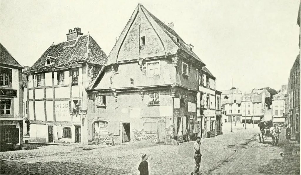 An illustration from Farm houses, manor houses, minor chateaux and small churches : from the eleventh to the sixteenth centuries, in Normandy, Brittany and other parts of France, 1917, leaf 126