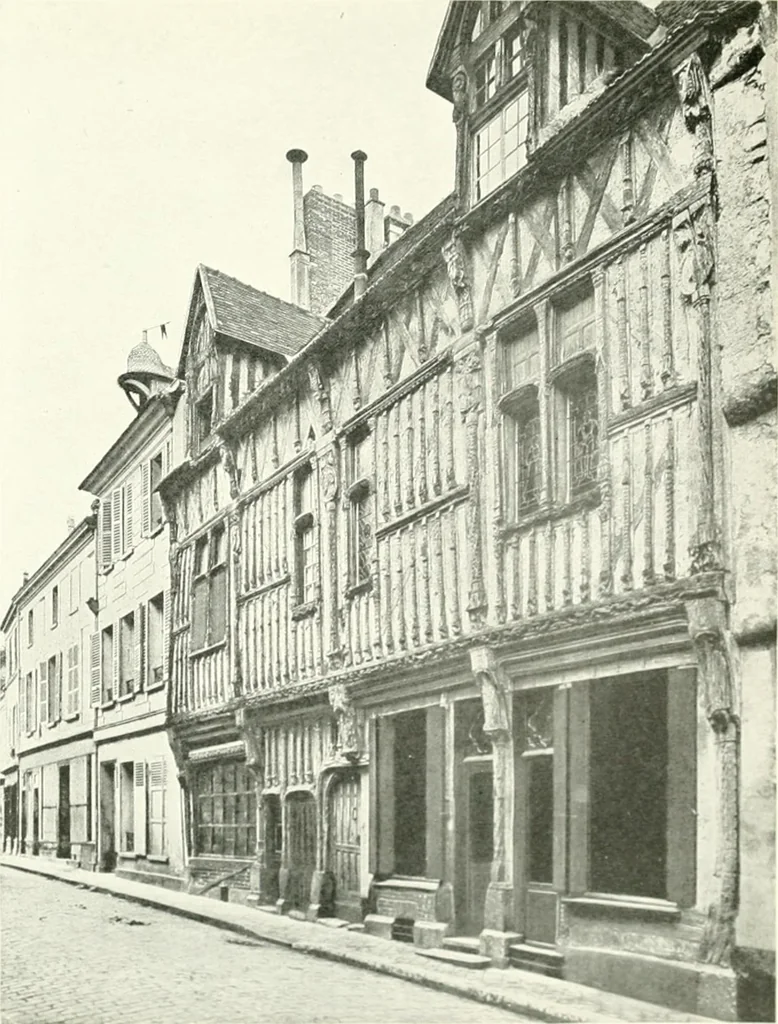 An illustration from Farm houses, manor houses, minor chateaux and small churches : from the eleventh to the sixteenth centuries, in Normandy, Brittany and other parts of France, 1917, leaf 130