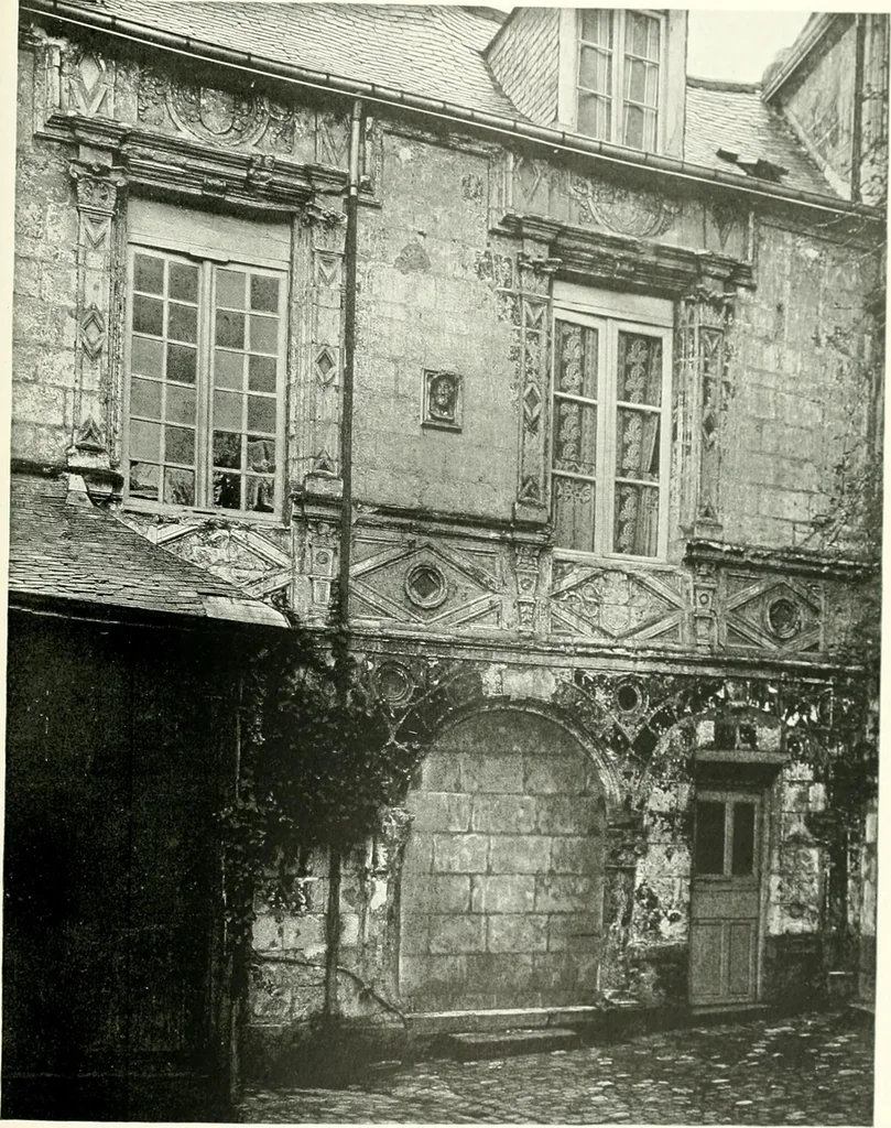 An illustration from Farm houses, manor houses, minor chateaux and small churches : from the eleventh to the sixteenth centuries, in Normandy, Brittany and other parts of France, 1917, leaf 134