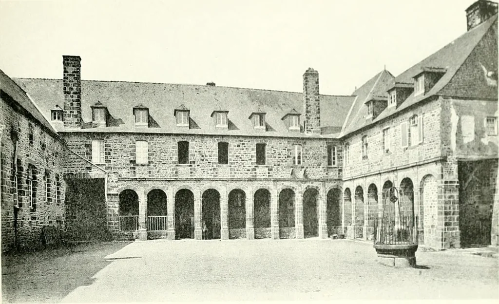 An illustration from Farm houses, manor houses, minor chateaux and small churches : from the eleventh to the sixteenth centuries, in Normandy, Brittany and other parts of France, 1917, leaf 136