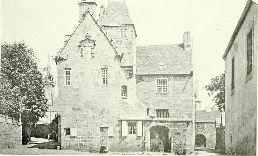 An illustration from Farm houses, manor houses, minor chateaux and small churches : from the eleventh to the sixteenth centuries, in Normandy, Brittany and other parts of France, 1917, leaf 156