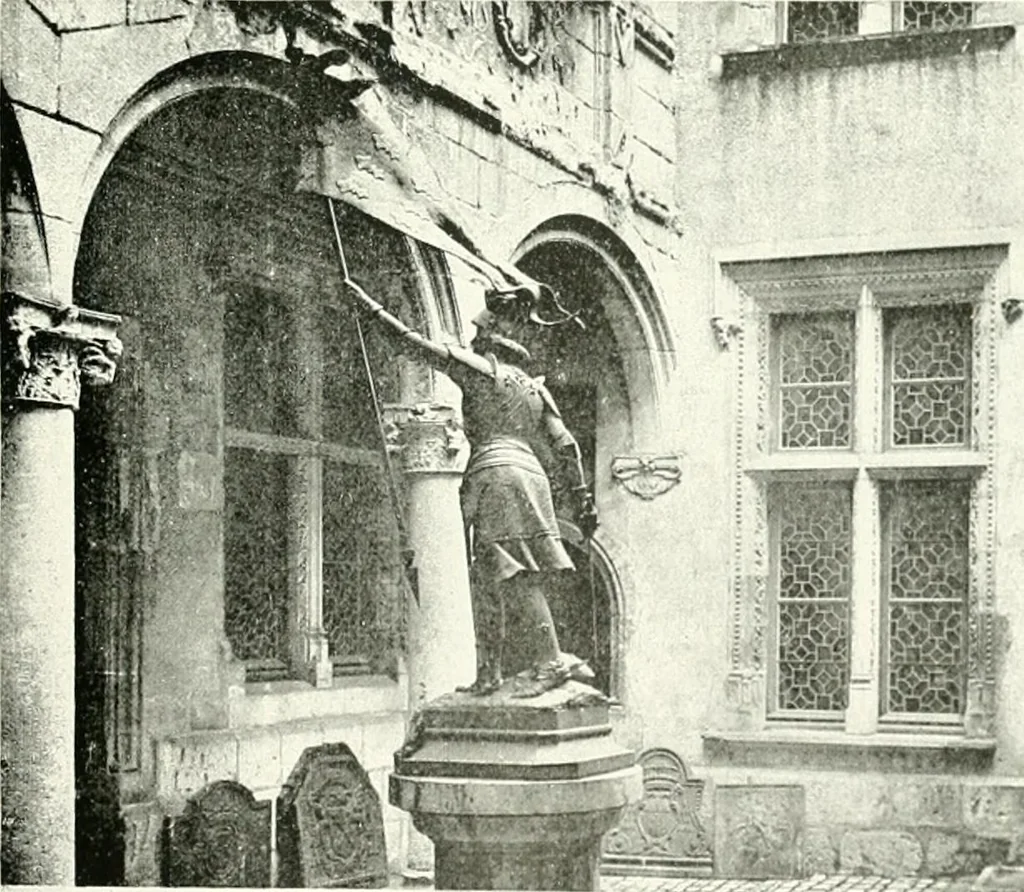 An illustration from Farm houses, manor houses, minor chateaux and small churches : from the eleventh to the sixteenth centuries, in Normandy, Brittany and other parts of France, 1917, leaf 174