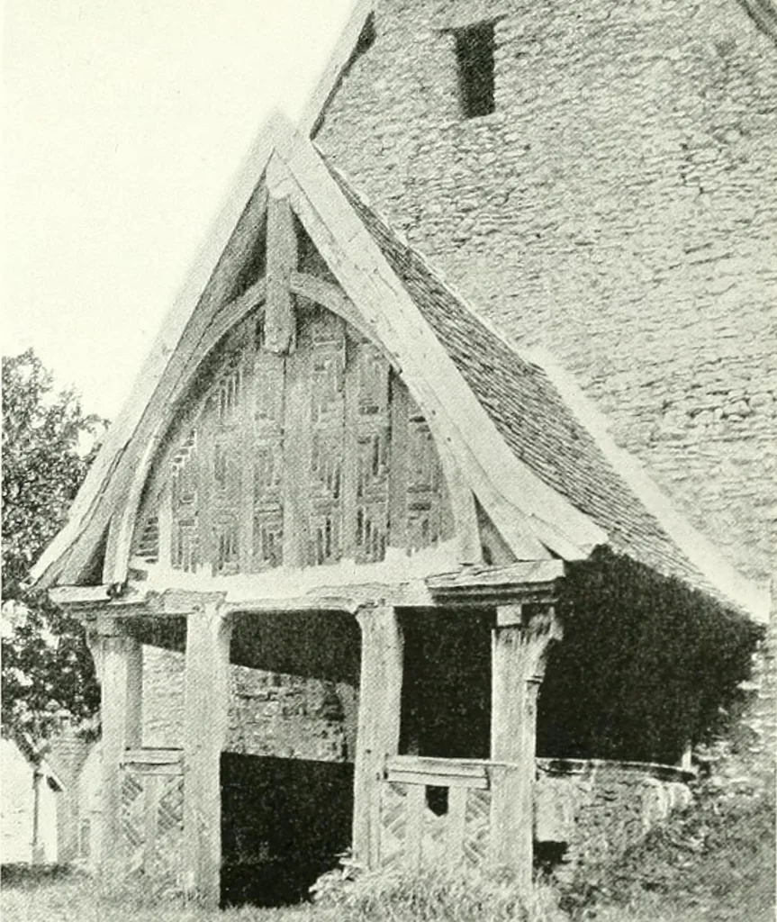 An illustration from Farm houses, manor houses, minor chateaux and small churches : from the eleventh to the sixteenth centuries, in Normandy, Brittany and other parts of France, 1917, leaf 184