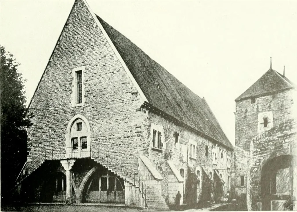 An illustration from Farm houses, manor houses, minor chateaux and small churches : from the eleventh to the sixteenth centuries, in Normandy, Brittany and other parts of France, 1917, leaf 188