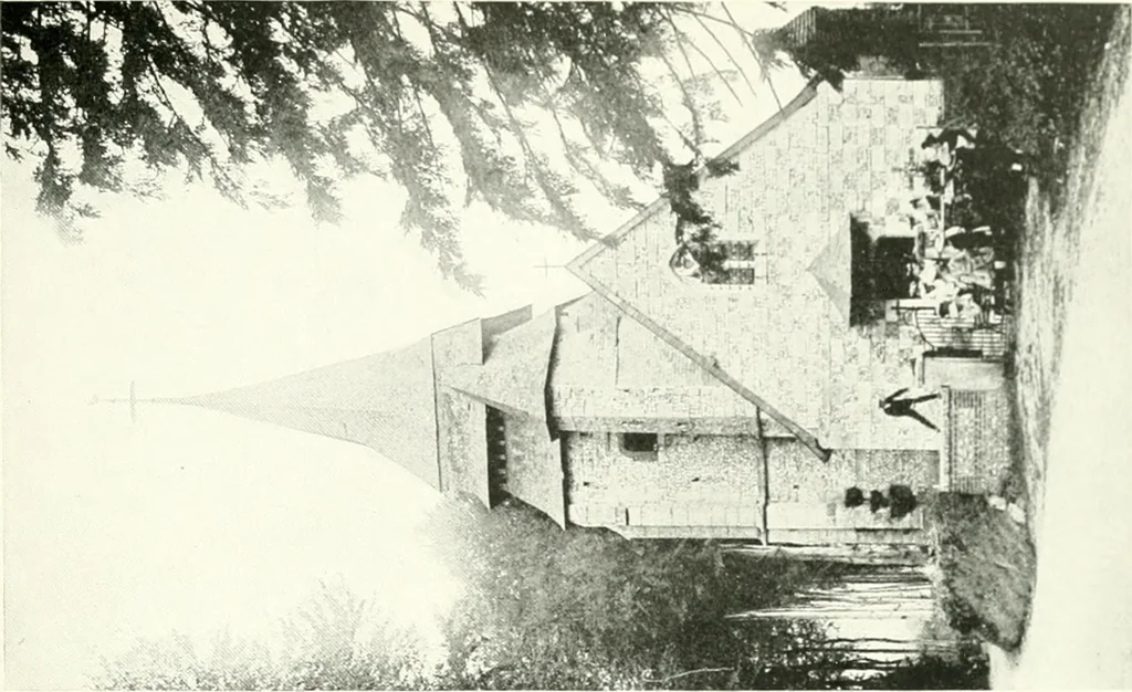 An illustration from Farm houses, manor houses, minor chateaux and small churches : from the eleventh to the sixteenth centuries, in Normandy, Brittany and other parts of France, 1917, leaf 196