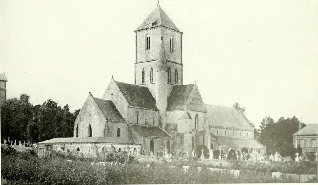 An illustration from Farm houses, manor houses, minor chateaux and small churches : from the eleventh to the sixteenth centuries, in Normandy, Brittany and other parts of France, 1917, leaf 200