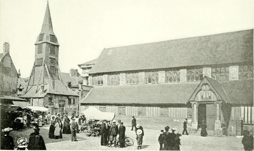 An illustration from Farm houses, manor houses, minor chateaux and small churches : from the eleventh to the sixteenth centuries, in Normandy, Brittany and other parts of France, 1917, leaf 204