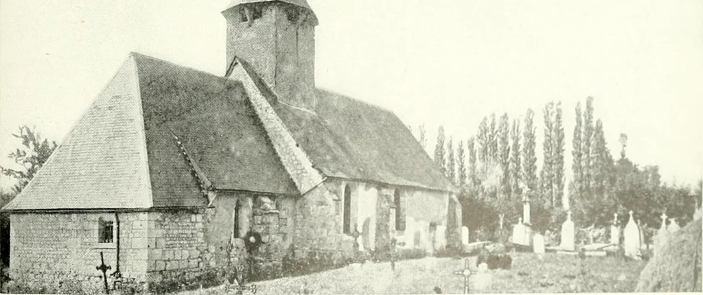 An illustration from Farm houses, manor houses, minor chateaux and small churches : from the eleventh to the sixteenth centuries, in Normandy, Brittany and other parts of France, 1917, leaf 204