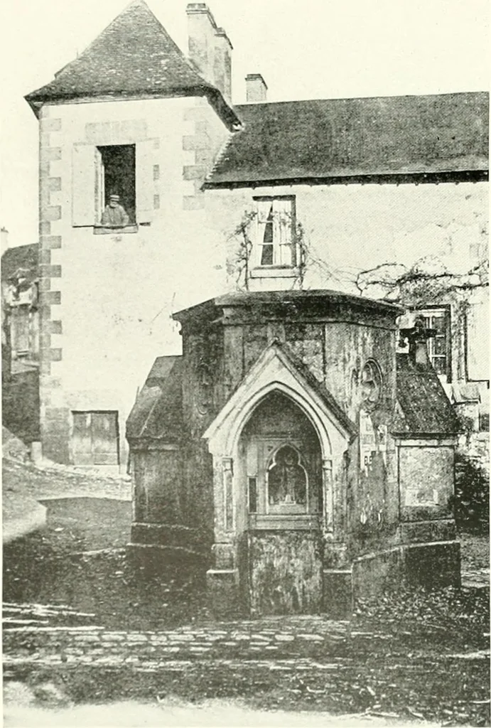 An illustration from Farm houses, manor houses, minor chateaux and small churches : from the eleventh to the sixteenth centuries, in Normandy, Brittany and other parts of France, 1917, leaf 206