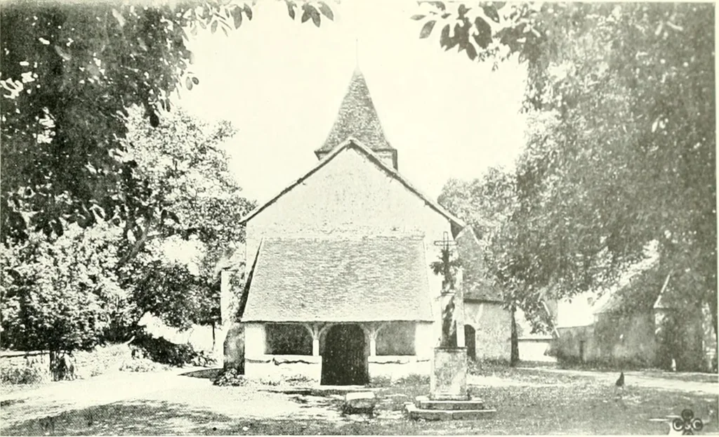 An illustration from Farm houses, manor houses, minor chateaux and small churches : from the eleventh to the sixteenth centuries, in Normandy, Brittany and other parts of France, 1917, leaf 208