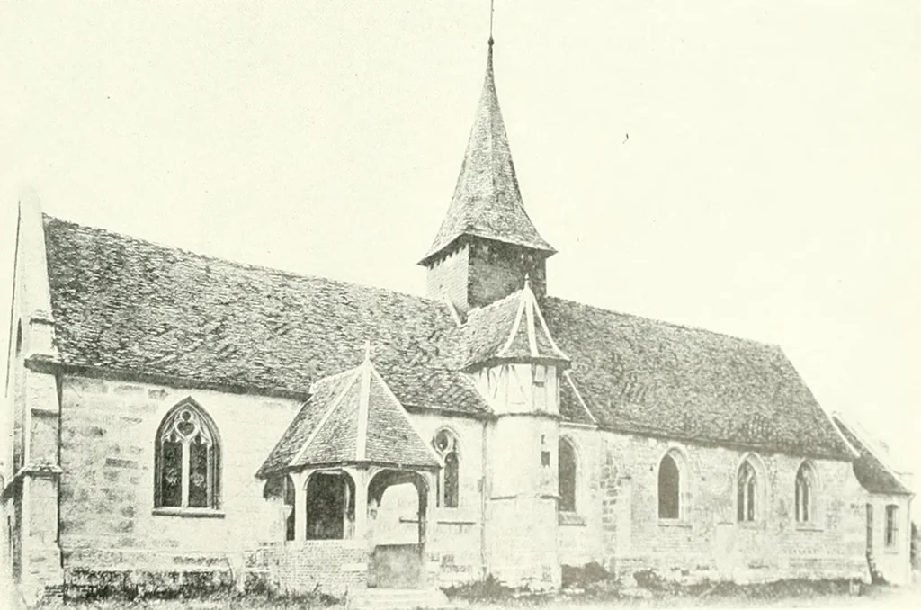 An illustration from Farm houses, manor houses, minor chateaux and small churches : from the eleventh to the sixteenth centuries, in Normandy, Brittany and other parts of France, 1917, leaf 208