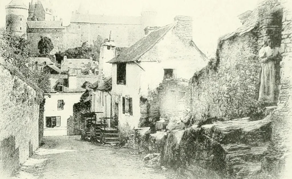 An illustration from Farm houses, manor houses, minor chateaux and small churches : from the eleventh to the sixteenth centuries, in Normandy, Brittany and other parts of France, 1917, leaf 24