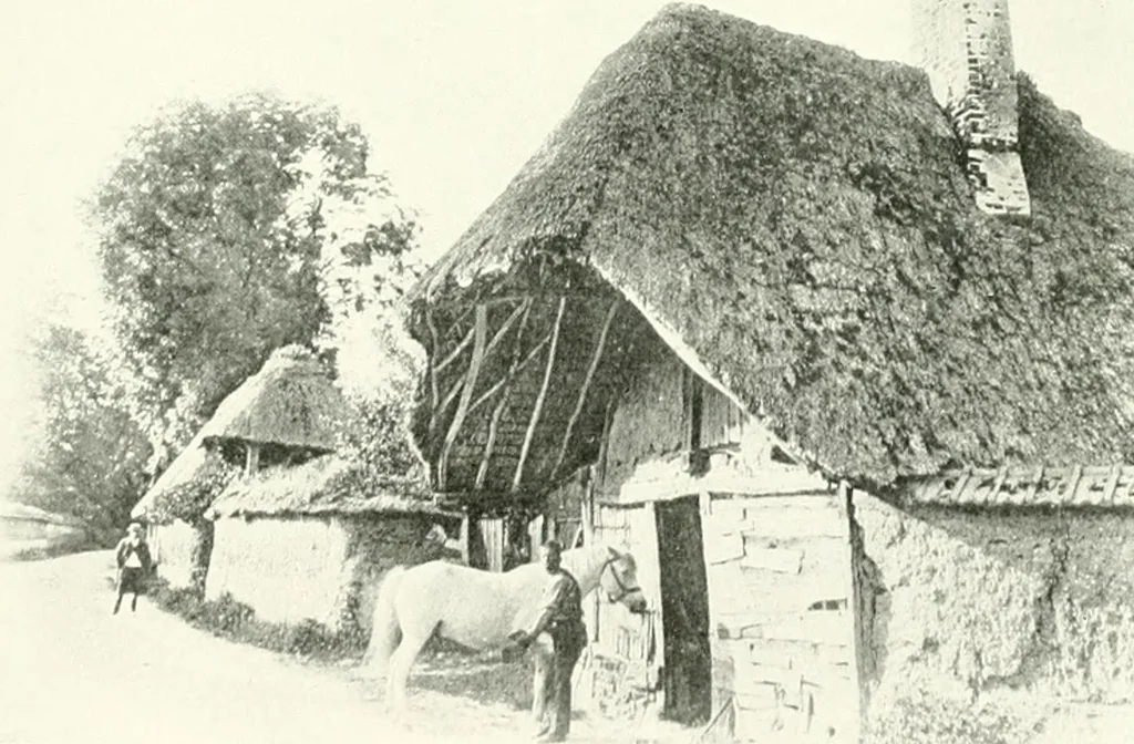 An illustration from Farm houses, manor houses, minor chateaux and small churches : from the eleventh to the sixteenth centuries, in Normandy, Brittany and other parts of France, 1917, leaf 24