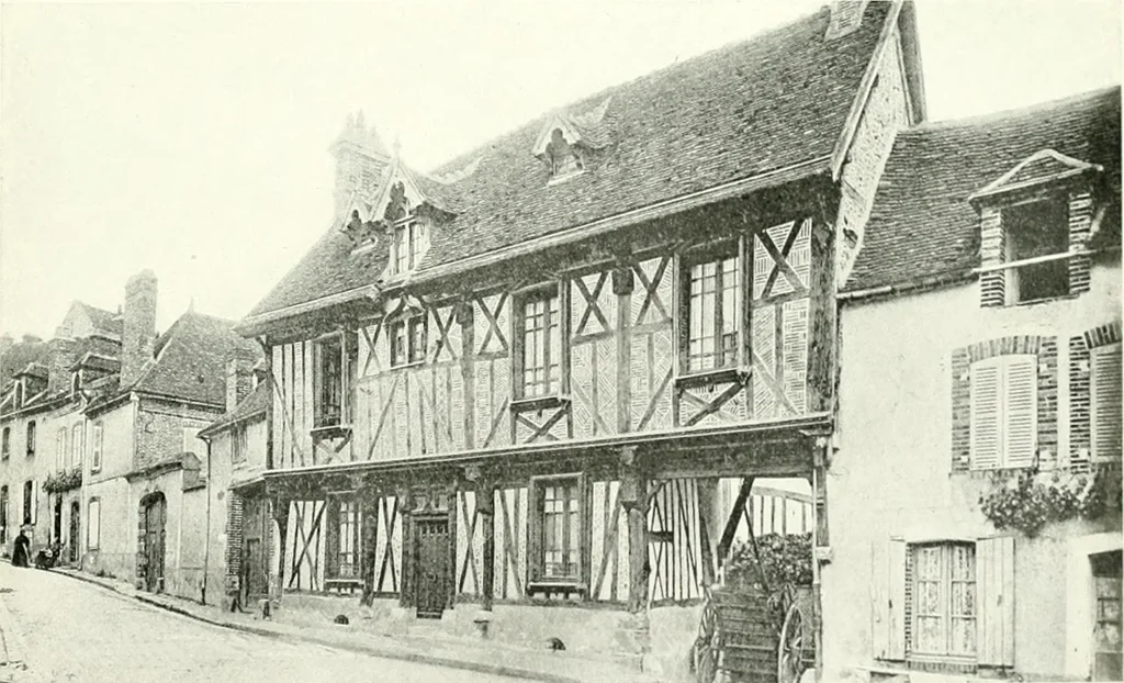 An illustration from Farm houses, manor houses, minor chateaux and small churches : from the eleventh to the sixteenth centuries, in Normandy, Brittany and other parts of France, 1917, leaf 34