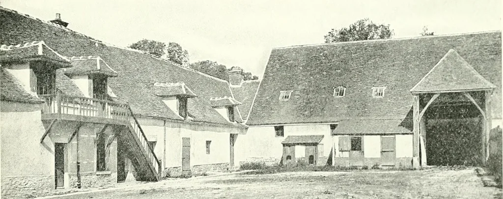 An illustration from Farm houses, manor houses, minor chateaux and small churches : from the eleventh to the sixteenth centuries, in Normandy, Brittany and other parts of France, 1917, leaf 40