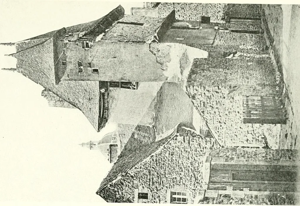 An illustration from Farm houses, manor houses, minor chateaux and small churches : from the eleventh to the sixteenth centuries, in Normandy, Brittany and other parts of France, 1917, leaf 42