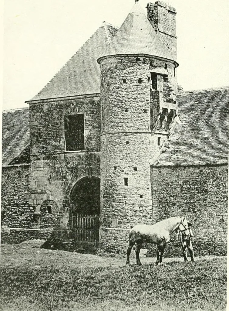 An illustration from Farm houses, manor houses, minor chateaux and small churches : from the eleventh to the sixteenth centuries, in Normandy, Brittany and other parts of France, 1917, leaf 42