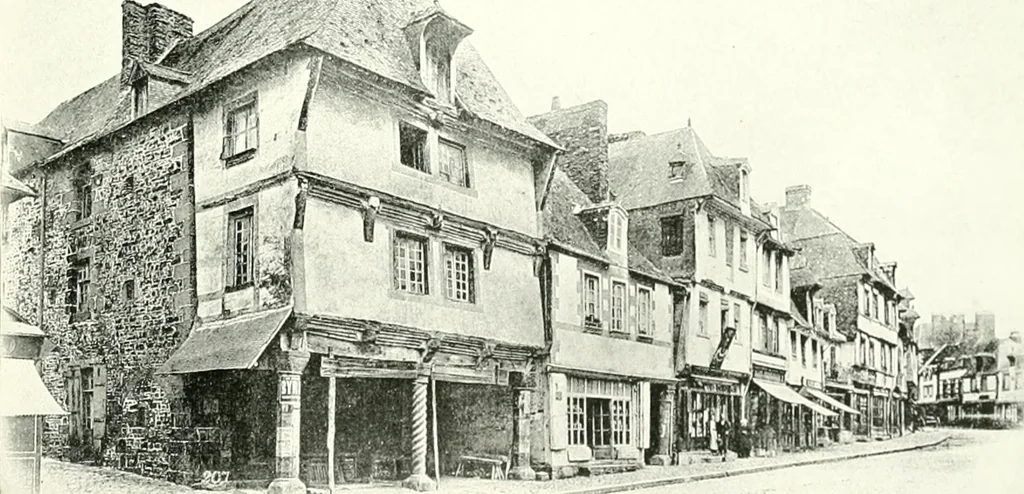 An illustration from Farm houses, manor houses, minor chateaux and small churches : from the eleventh to the sixteenth centuries, in Normandy, Brittany and other parts of France, 1917, leaf 52