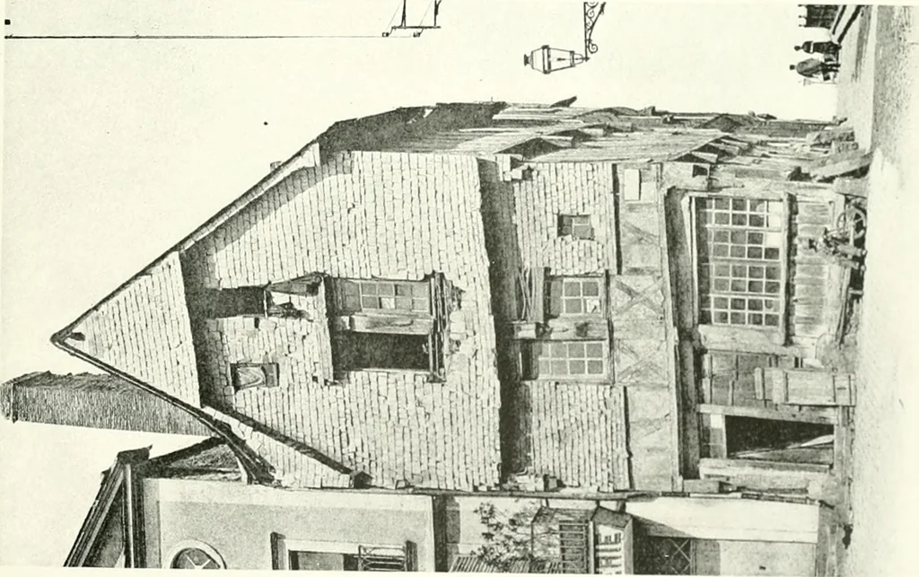 An illustration from Farm houses, manor houses, minor chateaux and small churches : from the eleventh to the sixteenth centuries, in Normandy, Brittany and other parts of France, 1917, leaf 54