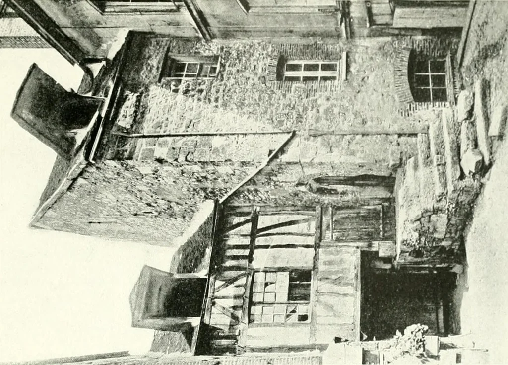 An illustration from Farm houses, manor houses, minor chateaux and small churches : from the eleventh to the sixteenth centuries, in Normandy, Brittany and other parts of France, 1917, leaf 58