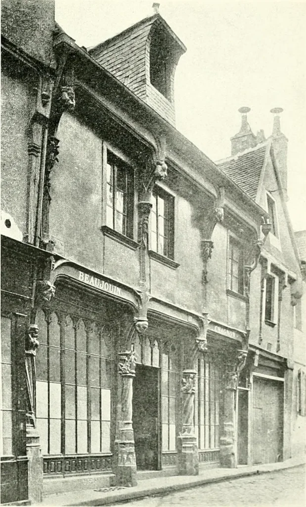 An illustration from Farm houses, manor houses, minor chateaux and small churches : from the eleventh to the sixteenth centuries, in Normandy, Brittany and other parts of France, 1917, leaf 62