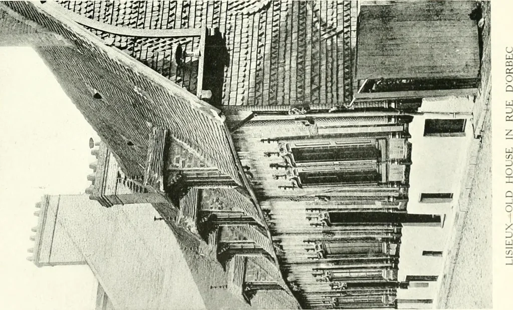 An illustration from Farm houses, manor houses, minor chateaux and small churches : from the eleventh to the sixteenth centuries, in Normandy, Brittany and other parts of France, 1917, leaf 62