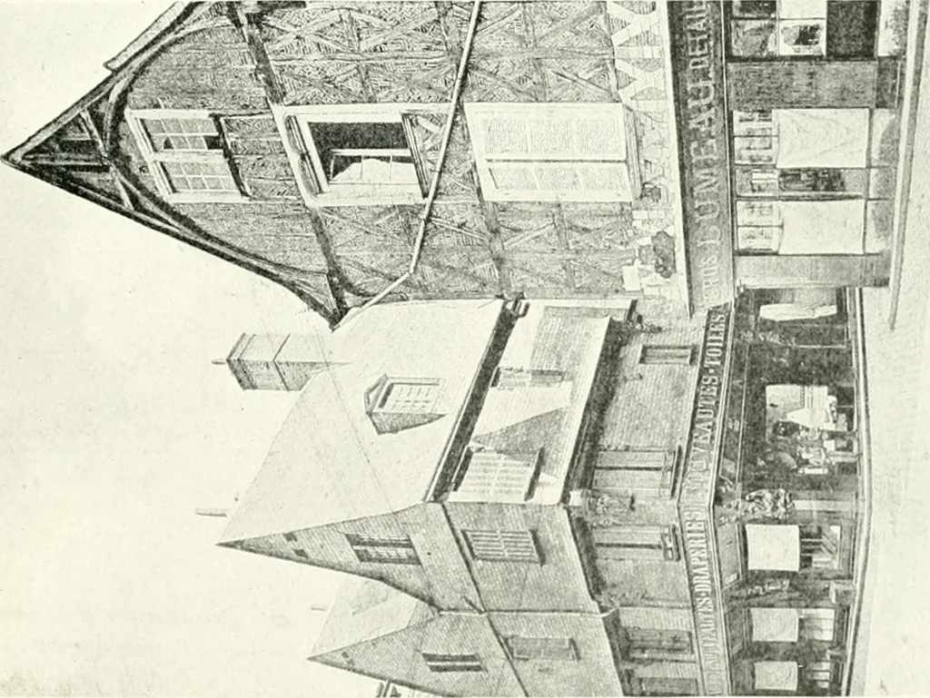 An illustration from Farm houses, manor houses, minor chateaux and small churches : from the eleventh to the sixteenth centuries, in Normandy, Brittany and other parts of France, 1917, leaf 66