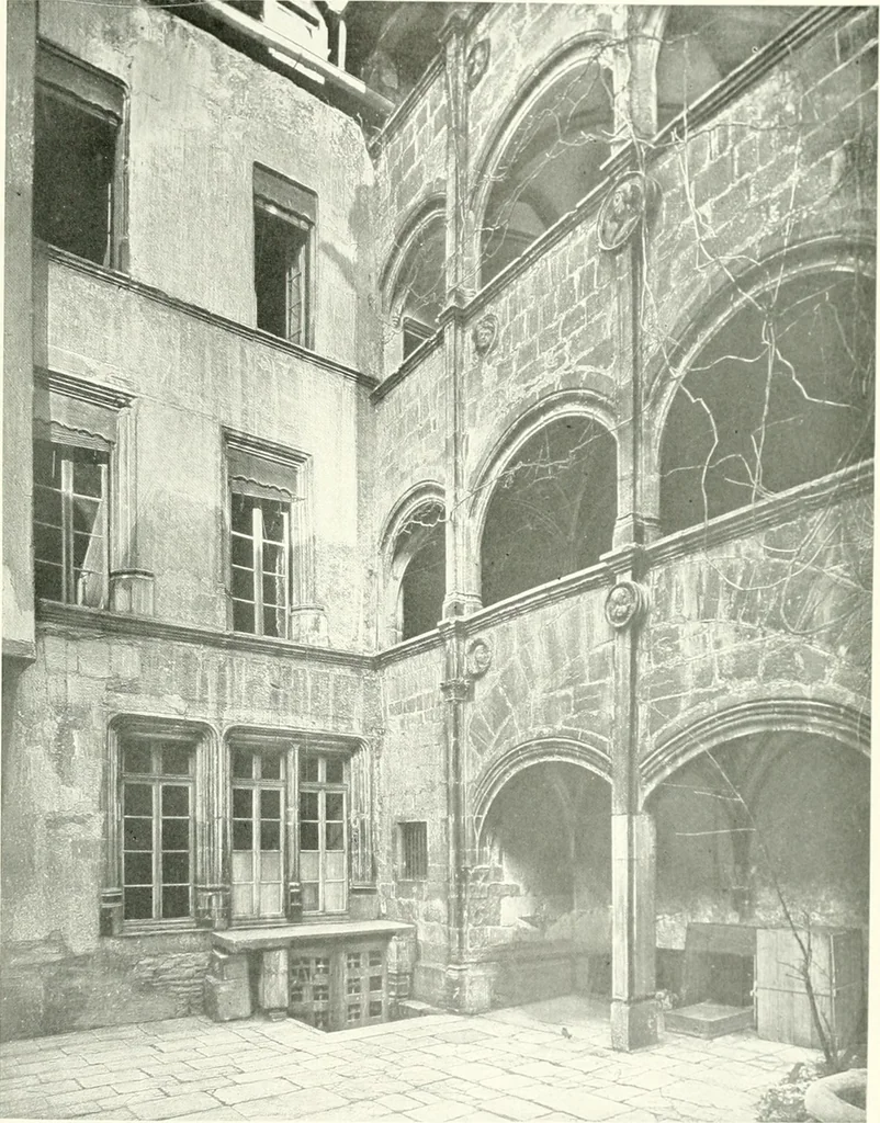 An illustration from Farm houses, manor houses, minor chateaux and small churches : from the eleventh to the sixteenth centuries, in Normandy, Brittany and other parts of France, 1917, leaf 76
